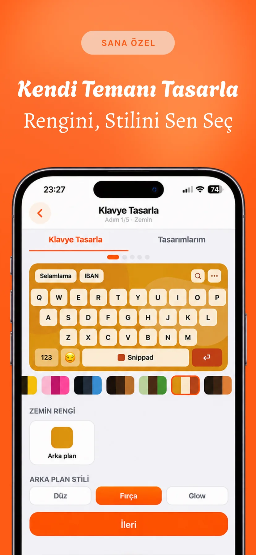 Kendi temanı tasarla